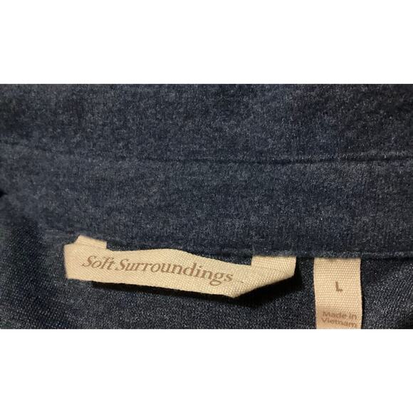 Soft sorrounding easy tunic long sleeve top sz L blue heather - Picture 6 of 6